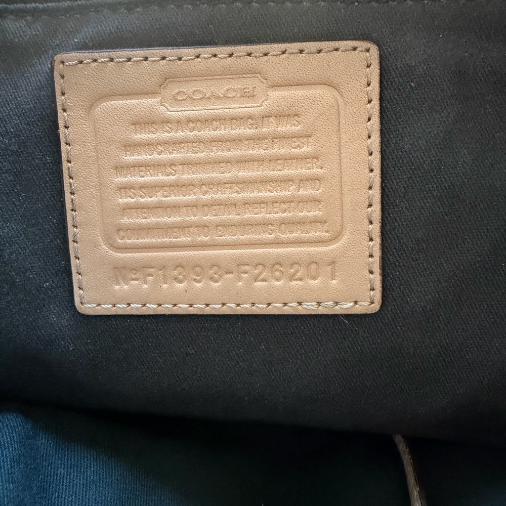 Coach Signature Y2K Black and Cream Patterned Tote - Picture 5 of 6